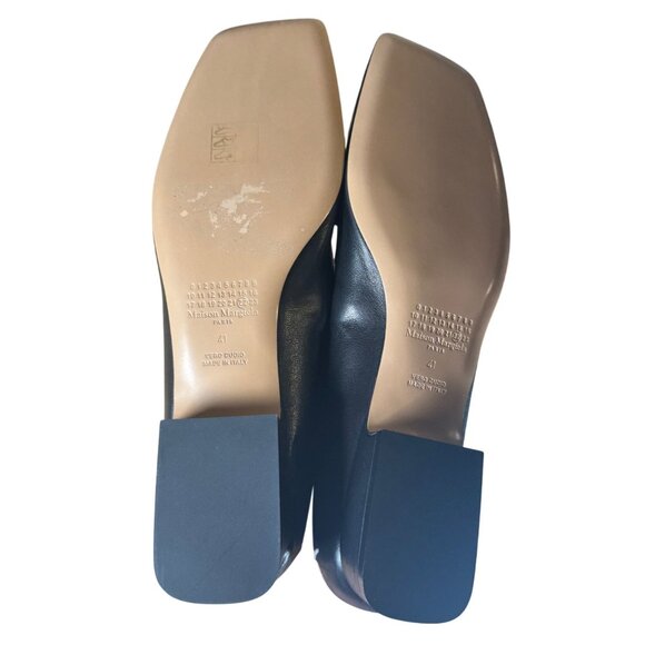 Maison Margiela Décortiqué Four-Stitch Square Toe Loafers Black Size 41 - Picture 10 of 11